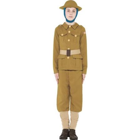 Leger & Oorlog Kostuum | Horrible Histories Britse Soldaat Uit 2e Wereldoorlog | Jongen | Medium | Carnaval kostuum | Verkleedkleding